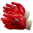 Арт. GSP0111R-1 Перчатки МБС с ПВХ покрытием с манжетом-резинкой (ГРАНАТ)